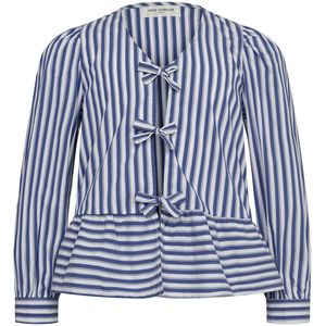 Sofie Schnoor Meisjes Overhemd - Navy/Wit Gestreept - Sofie Schnoor - 8 jaar (128) - Overhemd