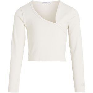 Calvin Klein Blouse - Bijgesneden - Rib - Ivory - Calvin Klein - 16 jaar (176) - Shirts