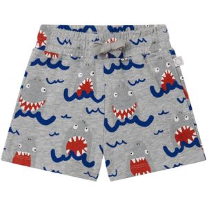 Stella McCartney Kids Sweatshorts - Grijs Gevlekt m. Haaien - Stella McCartney Kids - 12 mnd - Shorts