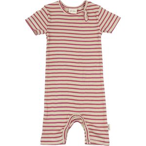 Petit Piao Zomerromper - Rib - Modaal - Light Berry/Dark Gebroke - Petit Piao - 56 - Zomer Rompers