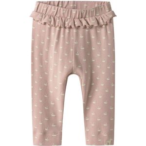 Lil' Atelier Broek - NbfGayo - Peach Zweep/Zwanen - Lil Atelier - 56 - Broeken - Katoen