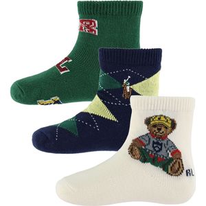 Polo Ralph Lauren Sokken - 3-pack - Wit/Navy/Groen - Polo Ralph Lauren - 22/24 - Sokken