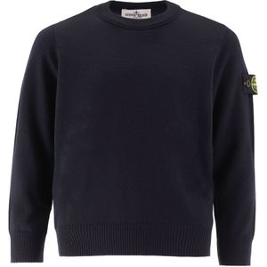 Stone Island Blouse - Wol - Navy - Stone Island - 8 jaar (128) - Shirts