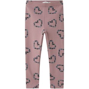 Name It Leggings m. Fleece - NmfOlukria - Paddenstoel m. Harten - Name It - 2 jaar (92) - Leggings