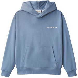 Calvin Klein Hoodie - Ontspannen - Satin Blue - Calvin Klein - 10 jaar (140) - Hoodie