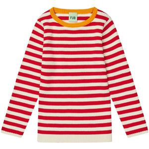 FUB Blouse - Rib - Ecru/Ruby Rood - FUB - 130 - Blouse