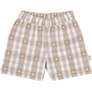 Petit Piao Shorts - Boxy Geweven - Off White Heart - Petit Piao - 1 jaar (80) - Shorts