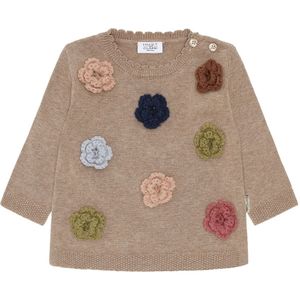 Hust and Claire Blouse - Gebreid - HCpuzzle - Biscuit m. Bloemen - Hust and Claire - 68 - Shirts