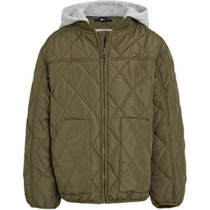 Tommy Hilfiger Gevoerde Jas - Hulpprogramma Olive - Tommy Hilfiger - 8 jaar (128) - Donsjassen