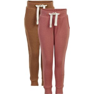 Minymo Joggingbroek - 2-pack - Kloof Rose/Bruin - Minymo - 4 jaar (104) - Joggingbroek
