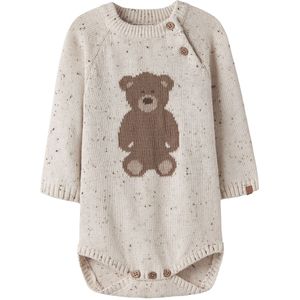 Romper - Gebreid - Lange Mouwen - Ronde Hals - Knoopsluiting - Drukknopen