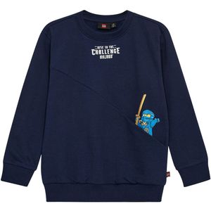 LEGO® Wear Ninjago Sweatshirt - LwsAku - Donkerblauw - LEGO® Wear - 4 jaar (104) - Sweatshirt