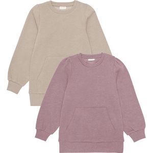Minymo Sweatshirt - 2-pack - Elderberry/Regenachtige dag - Minymo - 4 jaar (104) - Sweatshirt