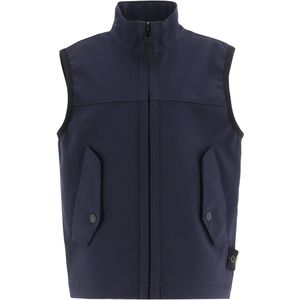 Stone Island Softshellvest - Navy Blue - Stone Island - 8 jaar (128) - Softshell