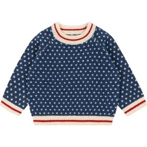 Konges Sløjd Blouse - Wol - Gebreid - Billi - Blauw - Konges Sløjd - 74 - Shirts
