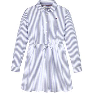Tommy Hilfiger Jurk - Ithaca - Mid Blue/Optiek White - Tommy Hilfiger - 16 jaar (176) - Jurk