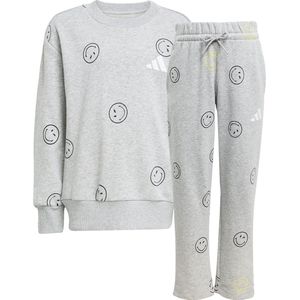 adidas Performance Sweatset - LM SMI JOG - MGREYH/Wit - adidas Performance - 8 jaar (128) - Joggingpakken