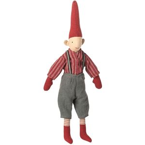 Maileg Elfenjongen - Maat 2 - Rood Overhemd - Pixy - Maileg - OneSize - Decoratie