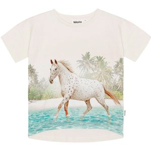 Molo T-Shirt - Raeesa - Horse op het strand - Molo - 7 jaar (122) - T-Shirts