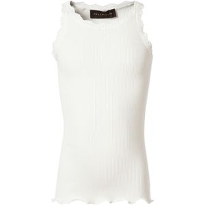 Rosemunde Top - Lang - Zijde/Katoen - Wit m. Veter - Rosemunde - 8 jaar (128) - Tanktop