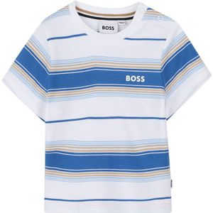 BOSS T-Shirt - Lichtblauw/Wit Gestreept - BOSS - 2 jaar (92) - T-Shirts