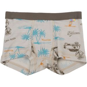 Joha Boxershorts - Wol/Zijde - Beige m. Print - Joha - 90 - Boxershorts