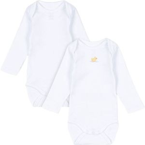 Fanga Fontana Rompers l/s - Piscina - 2-pack - Optiek White - Fanga Fontana - 0-1 mnd - Romper L/S