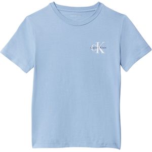 Calvin Klein T-Shirt - Borstmonoloog - Vervaagd Denim Blue - Calvin Klein - 8 jaar (128) - T-Shirts