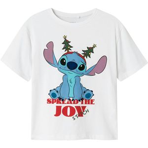 Name It T-Shirt - NkfAkka - Stitch - Bright White - Name It - 3 jaar (98) - T-Shirts