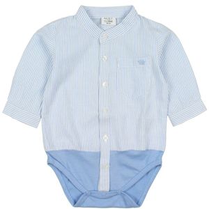 Hust and Claire Hemdromper l/s - Blauw Gestreept - Hust and Claire - 50 - Romper L/S