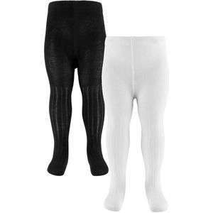 Minymo Panty's - 2-pack - Rib - Noos - Black - Minymo - 104/110 - Panty's