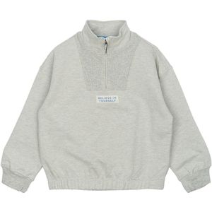 The New Sweatshirt - TnPax - Lichtgrijs Gevlekt - The New - 5-6 jaar (110-116) - Sweatshirt