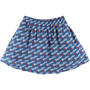 Stella McCartney Kids Rok - Blauw m. Logoprint - Stella McCartney Kids - 8 jaar (128) - Rok