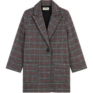 Zadig & Voltaire Jas - Acryl/Wol - Grijs Geruit m. Rood - Zadig & Voltaire - 16 jaar (176) - Zomerjas