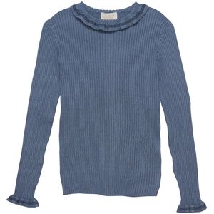 Creamie Blouse - Pullover Rib Gebreid - Kapiteins Blue - Creamie - 6 jaar (116) - Shirts