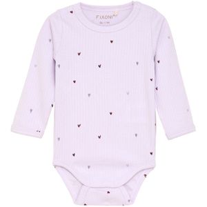 Fixoni Romper l/s - Rib - Modaal - Orchid Hush - Fixoni - 56 - Romper L/S