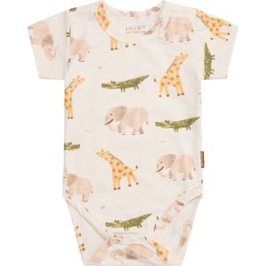 Hust and Claire Romper s/s - Billy - Ivory m. Dieren - Hust and Claire - 56 - Romper S/S