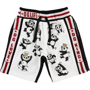 Dolce & Gabbana Shorts - Sweat - Zwart/Wit m. Panda's - Dolce & Gabbana - 4 jaar (104) - Shorts