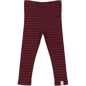 Petit Piao Leggings - Rib - Modaal - Dark Grape/Fiets Rood - Petit Piao - 56 - Leggings