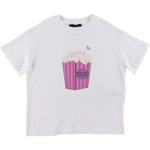 Emporio Armani T-Shirt - Wit m. Popcorn - Emporio Armani - 12 jaar (152) - T-Shirts