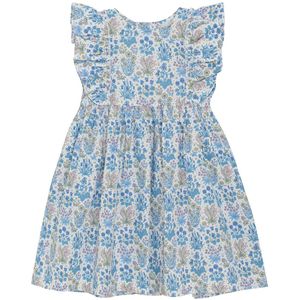 Huttelihut Jurk - Soft Chambray m. Bloemen - Huttelihut - 4 jaar (104) - Jurk
