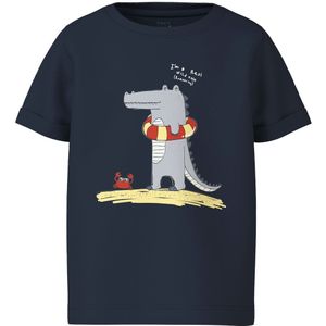 Name It T-Shirt - NmmVux - Navy Blazer/Wild One - Name It - 3 jaar (98) - T-Shirts