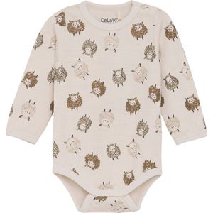 CeLaVi Romper l/s - Wol - Savannah Tan - CeLaVi - 100 - Romper L/S