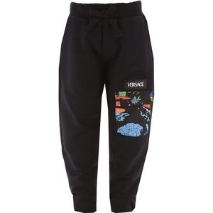 Versace Joggingbroek - Zwart m. Print/Zakken - Versace - 10 jaar (140) - Joggingbroek