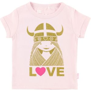 Danefæ T-Shirt - Alva - Licht roze m. Love Freja - Danefæ - 3 mnd - T-Shirts
