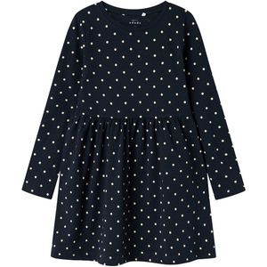 Name It Jurk - NkfVivia - Dark Sapphire m. Stippen - Name It - 11 jaar (146) - Jurk