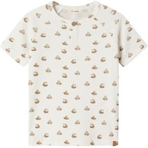 Lil Atelier T-Shirt - Rib - NmmLavo - Coconut Melk m. Boten - Lil Atelier - 2 jaar (92) - T-Shirts