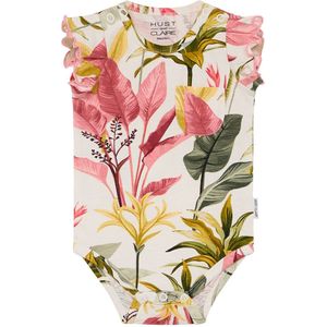 Hust and Claire Romper s/s - Baele - Rose Morgen m. Bloemenprint - Hust and Claire - 68 - Romper S/S