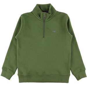 GANT Sweatshirt - Shield Halve rits - Gewassen Olive - GANT - 9-10 jaar (134-140) - Sweatshirt