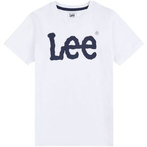 Lee T-Shirt - Wiebelende afbeelding - Bright White - Lee - 7-8 jaar (122-128) - T-Shirts